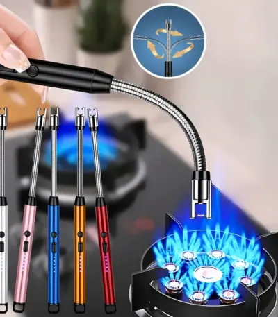 Rechargeable electric plasma lighter with 6-month warranty for multipurpose use – candles, grill, and BBQ | 6 months replacement Warranty