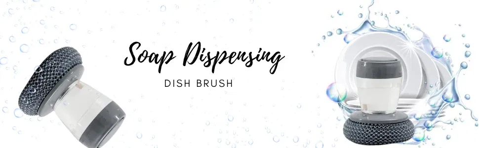 Soap Dispensing Dish Brush for Easy Kitchen Cleaning