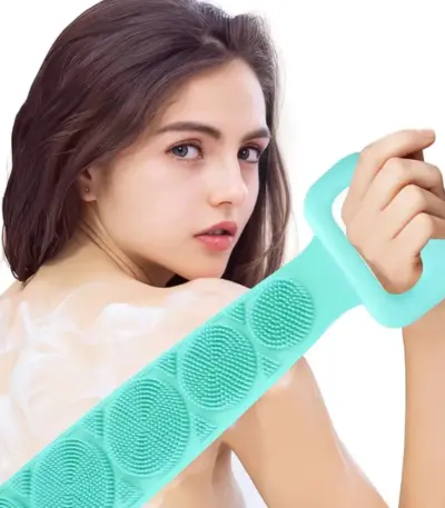Eco-friendly silicone body brush with exfoliating and massage features - obeepo.in