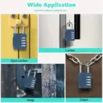 4-Digit Combination Security Pad Lock for Lockers and Gates - Obepo.in