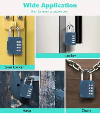 4-Digit Combination Security Pad Lock for Lockers and Gates - Obepo.in