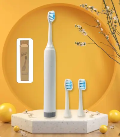 Electric toothbrush with three brush heads and waterproof design - obeepo.in
