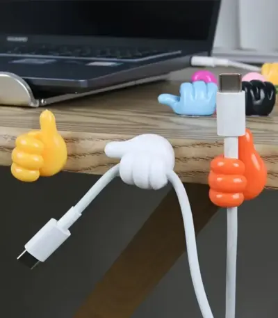 FlexGrip hand-shaped wall clip hanger for keys and cables - Obeepo.in