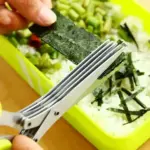 Stainless steel 5-blade herb scissors with cleaning comb - obeepo.in