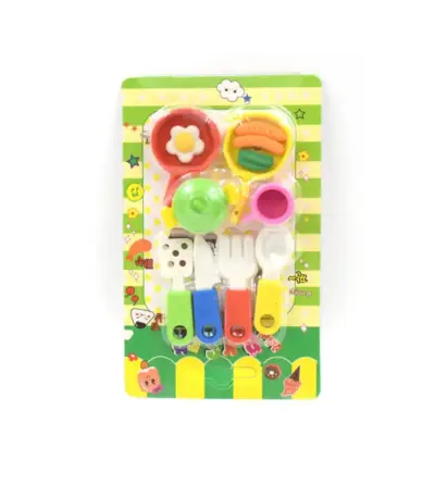3D colorful mini erasers set for kids in fun designs - obeepo.in