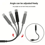 USB Star Projector Night Light creating a romantic starry atmosphere in a car or bedroom. - Obeepo.in